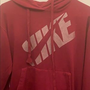 A Nike burgundy hoodie :)